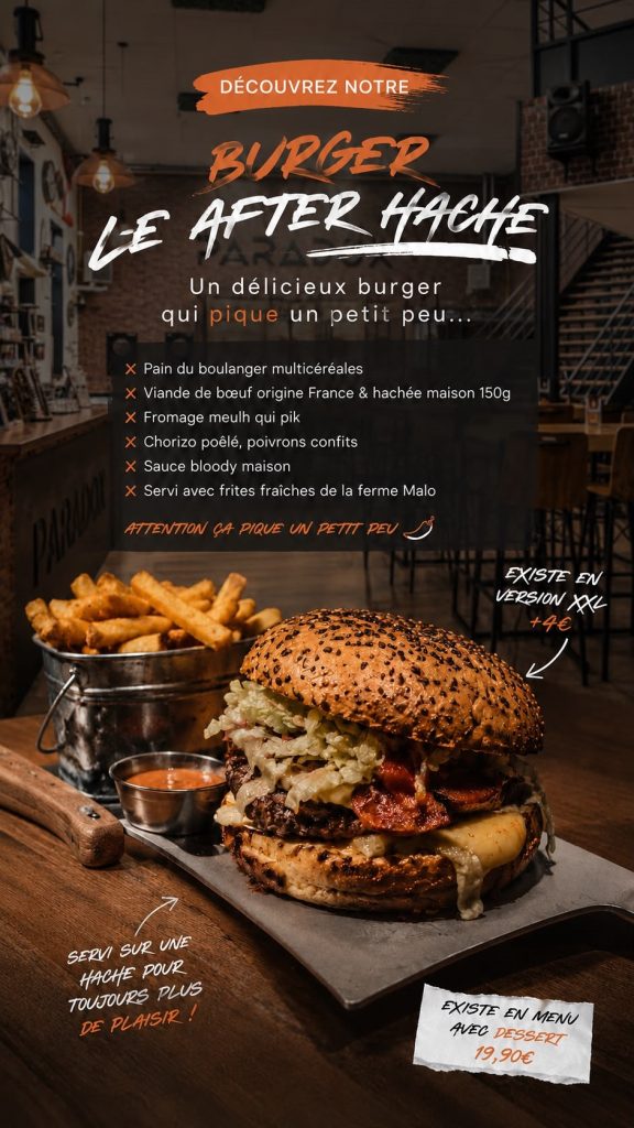 Burger maison Paradox – produit local au Havre