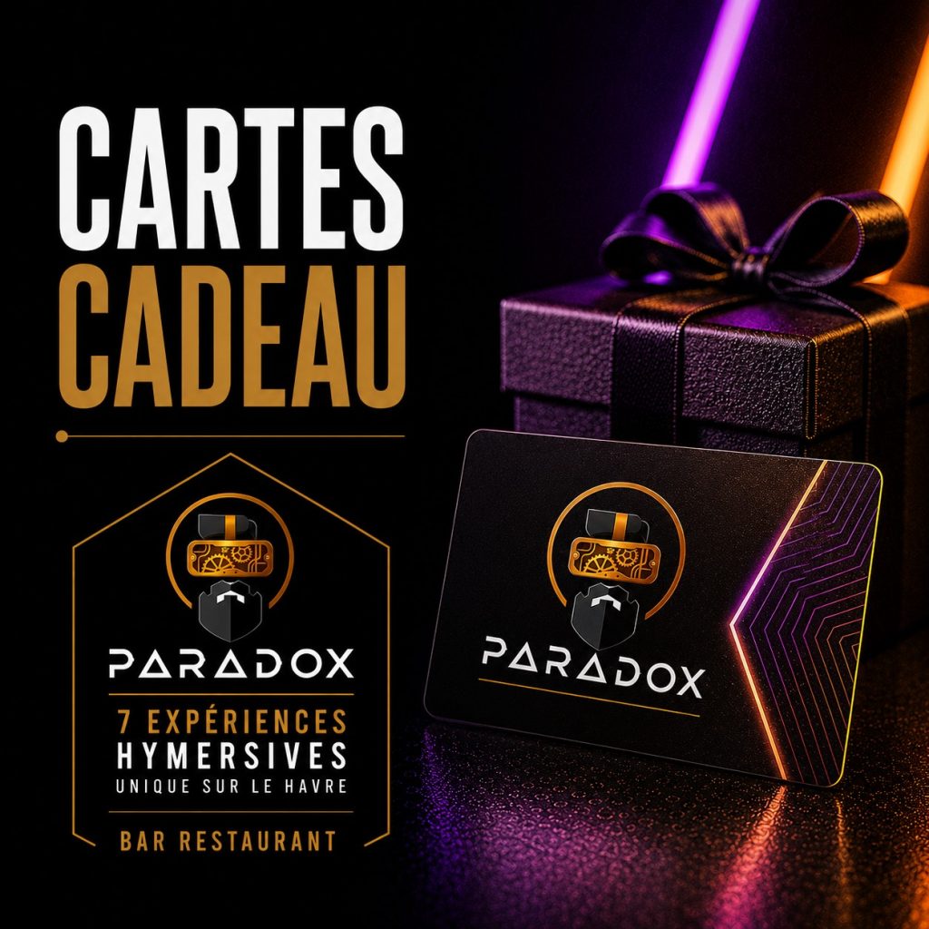 Cartes cadeaux Expériences au Havre - Paradox, 7 activités immersives