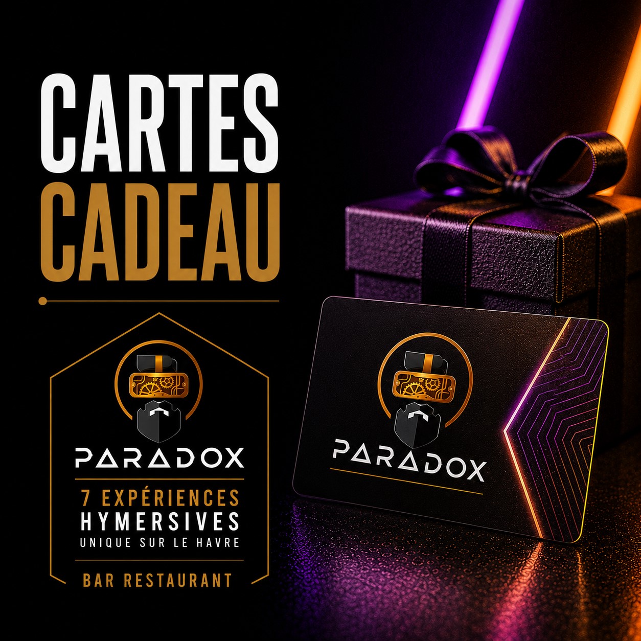 Cartes cadeaux Expériences au Havre - Paradox, 7 activités immersives